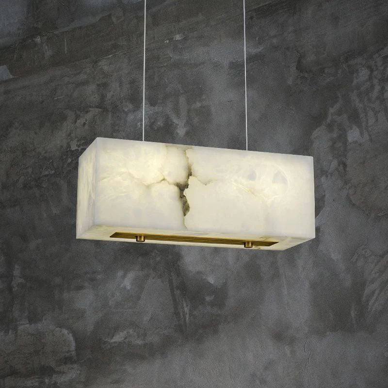 Alabaster Cuboid Dining Room Chandelier - Image 2