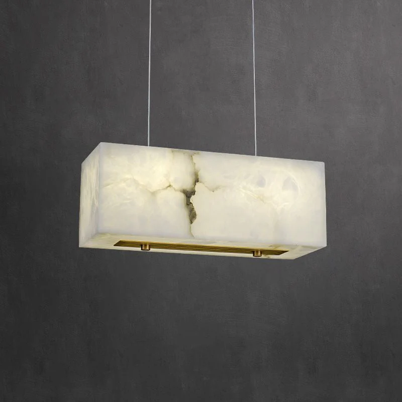 Alabaster Cuboid Dining Room Chandelier - Image 3