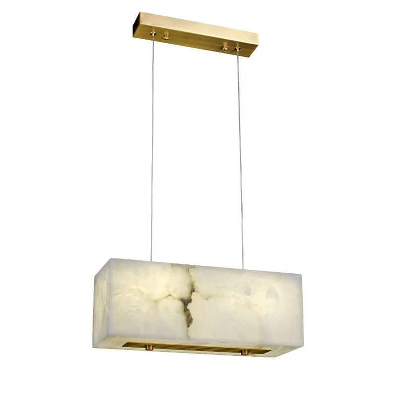 Alabaster Cuboid Dining Room Chandelier - Image 6