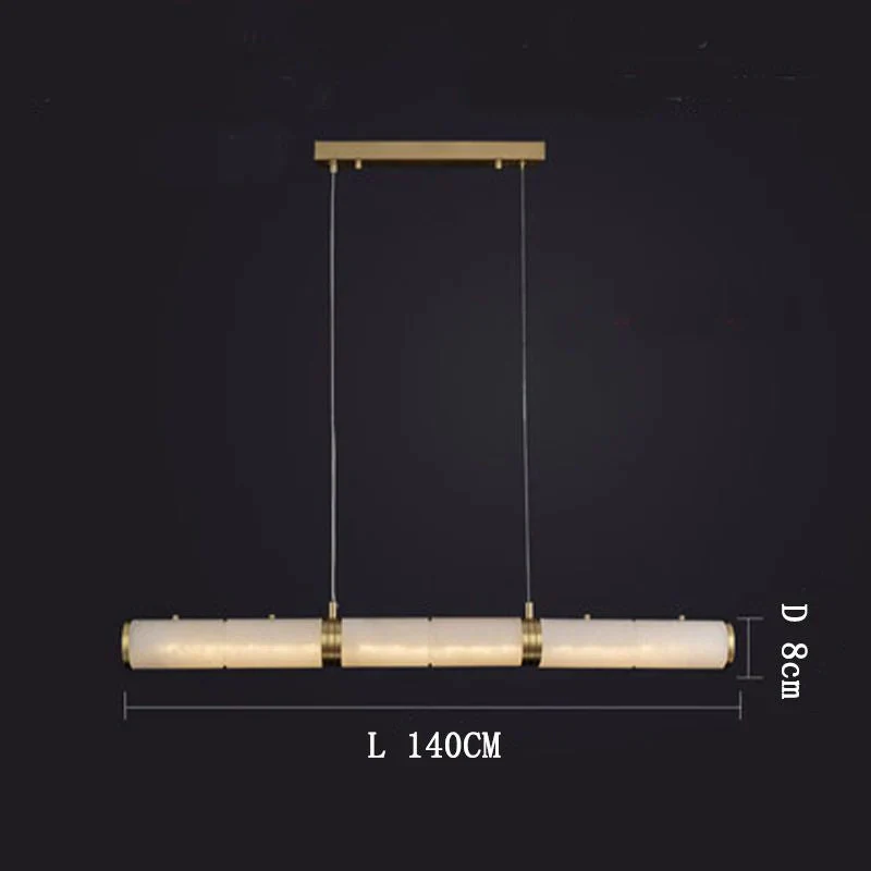 Alabaster Cylindrical Linear Chandelier - Image 6