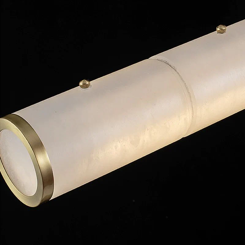 Alabaster Cylindrical Linear Chandelier - Image 8