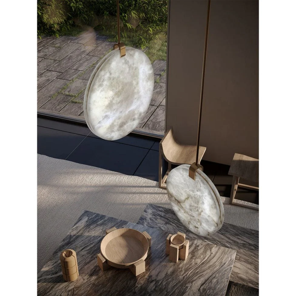 Alabaster Disc Pendant Light - Image 4