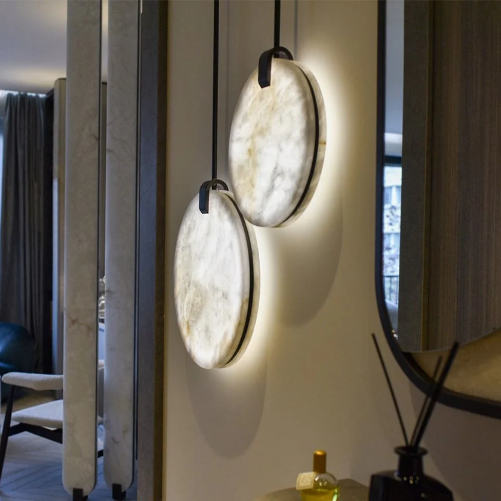Alabaster Disc Pendant Light - Image 5