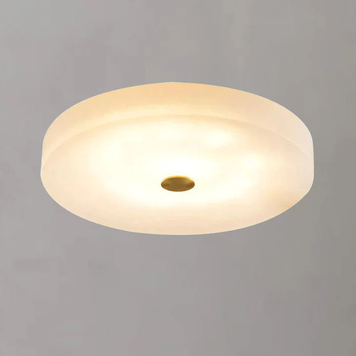 Alabaster Flush Mounted Round Chandelier - Image 5