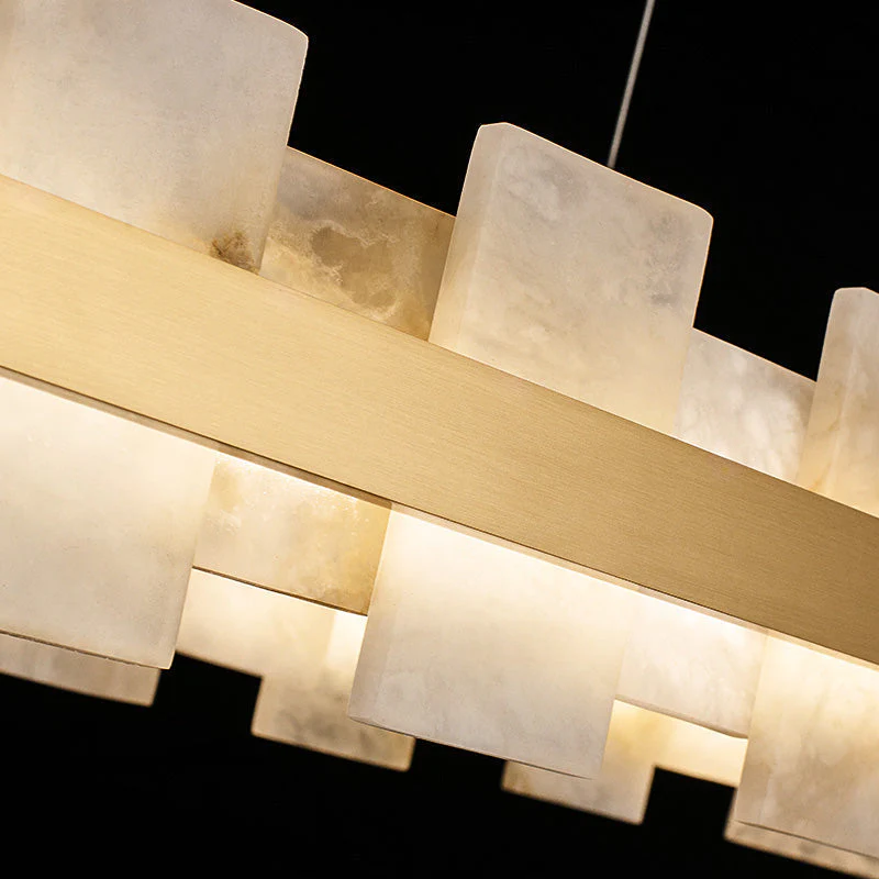 Alabaster Glo Modern Oval Chandelier - Image 5