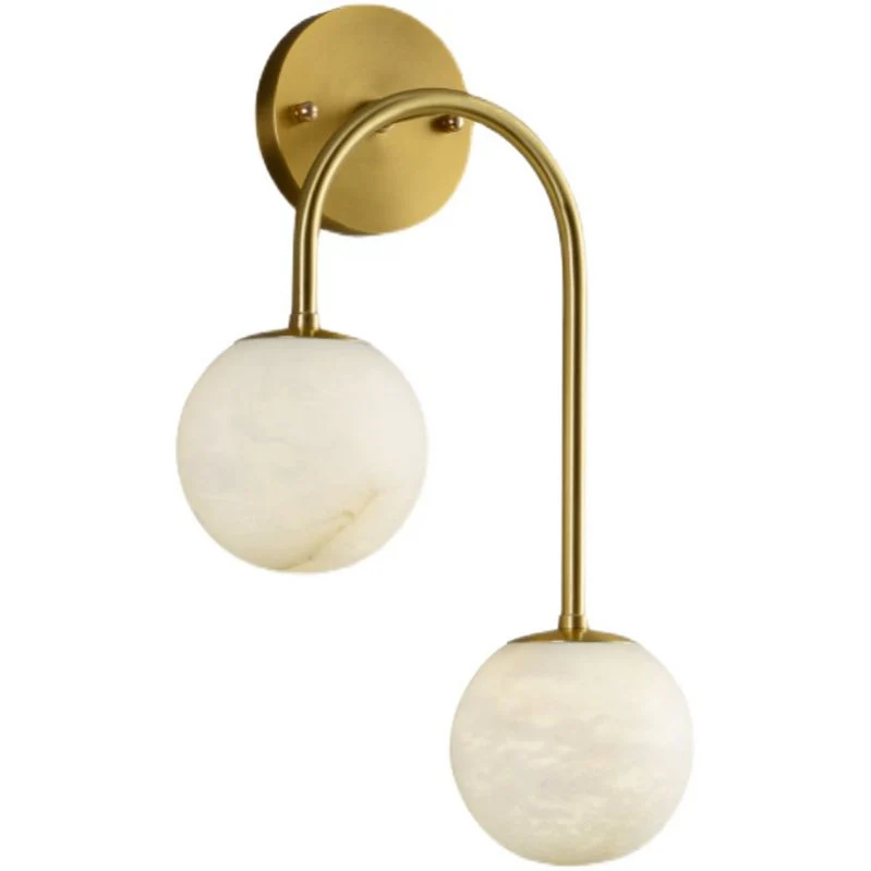 Alabaster Glo Modern Wall Sconce In Bedroom - Image 5
