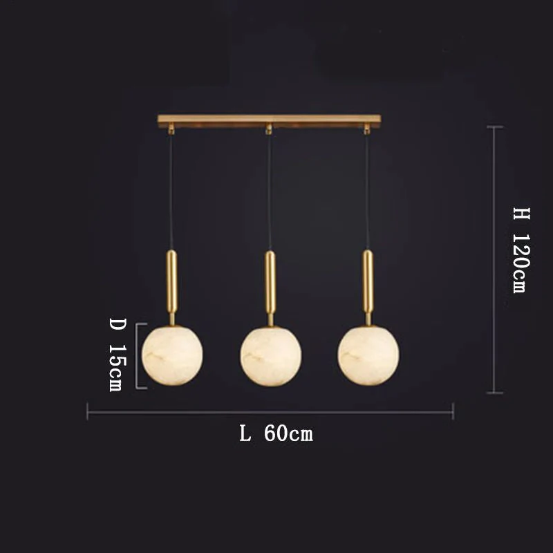 Alabaster Global Rod/Cord Pendant - Image 4