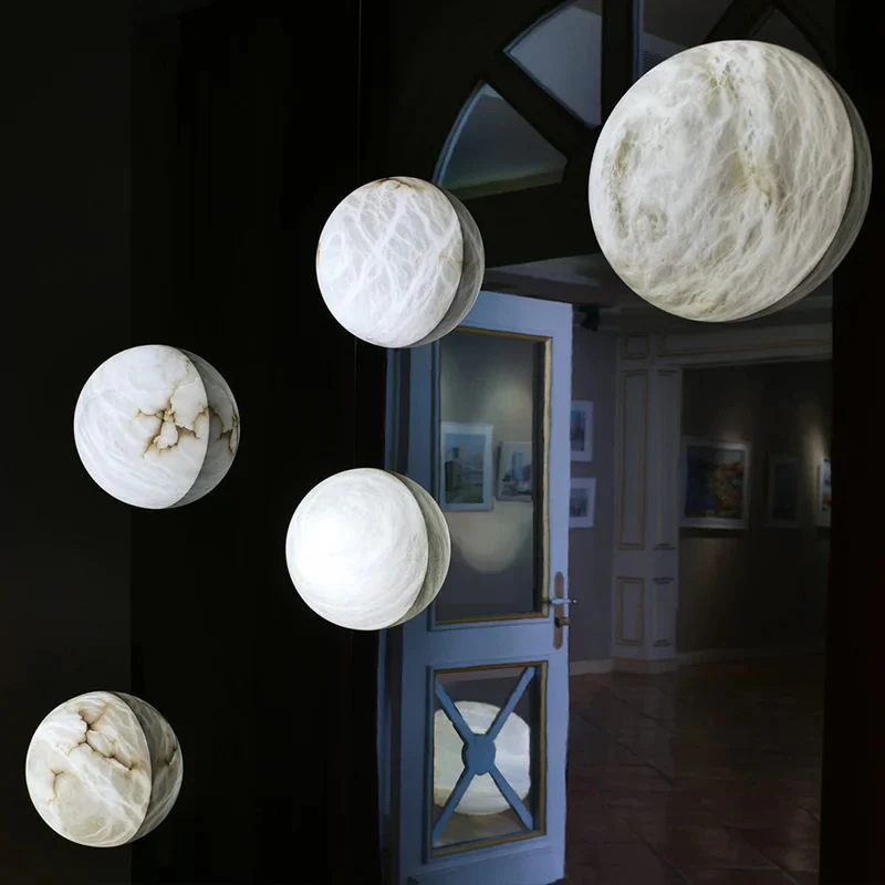 Alabaster Hemisphere Wall Sconce - Image 3