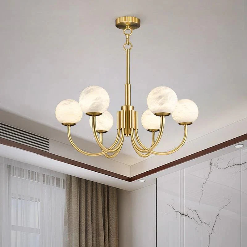 Merlin Labster Modern Antique Brass Chandelier - Image 3