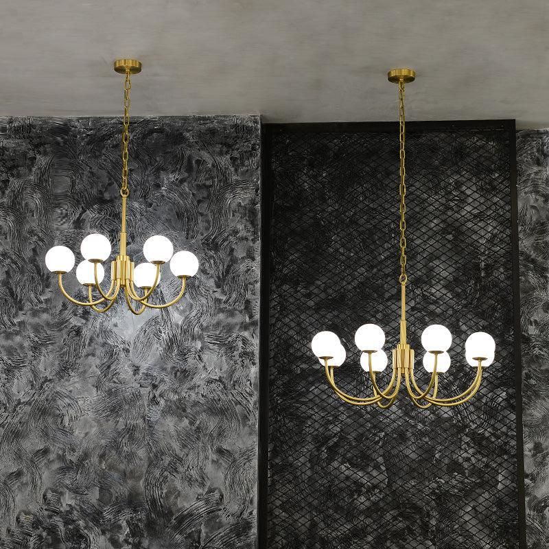 Merlin Labster Modern Antique Brass Chandelier - Image 4