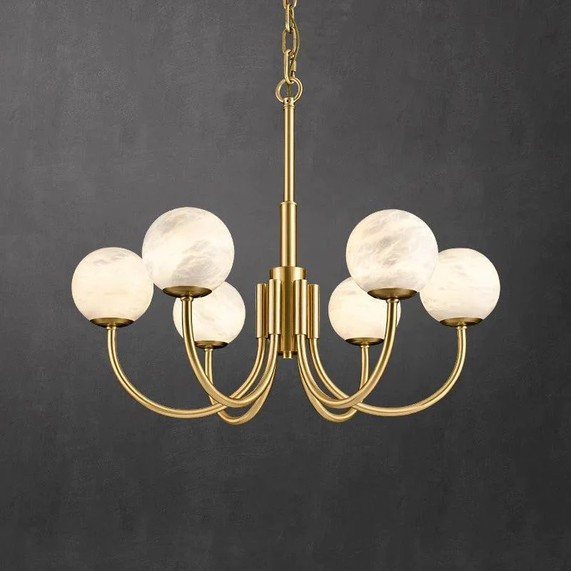 Merlin Labster Modern Antique Brass Chandelier - Image 5