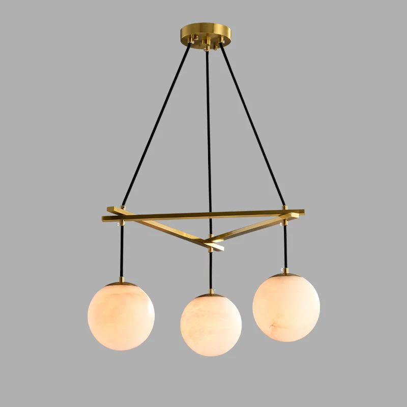 Alabaster Modern Round Ball Chandelier - Image 2
