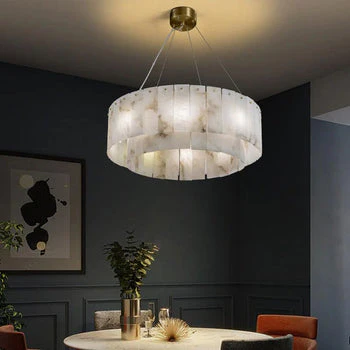 Christian Alabaster Modern Round Chandelier Lighting - Image 2