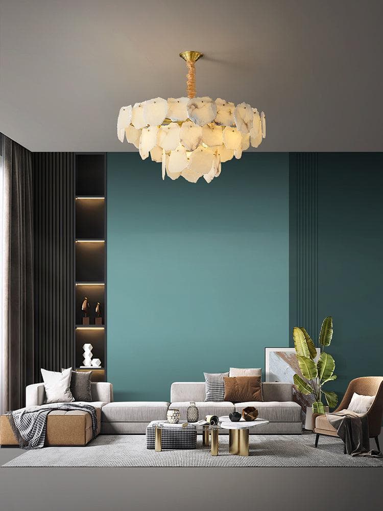 Alabaster Moira Modern Snowflake Multi-Layer Chandelier - Image 3