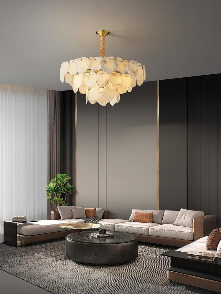 Alabaster Moira Modern Snowflake Multi-Layer Chandelier - Image 4