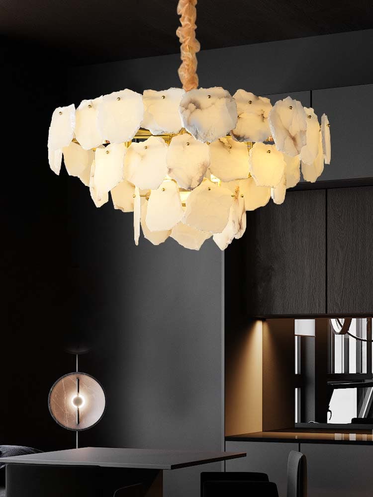 Alabaster Moira Modern Snowflake Multi-Layer Chandelier - Image 5