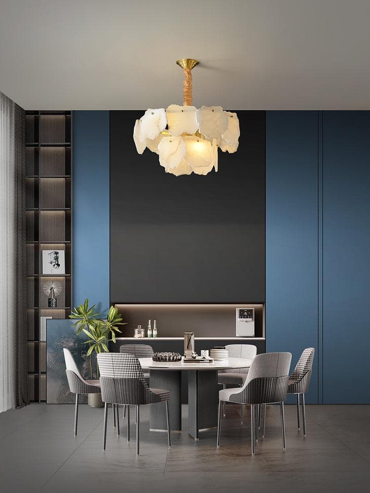 Alabaster Moira Modern Snowflake Multi-Layer Chandelier - Image 8