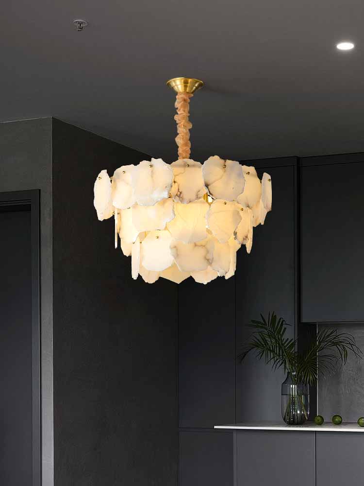 Alabaster Moira Modern Snowflake Multi-Layer Chandelier - Image 9