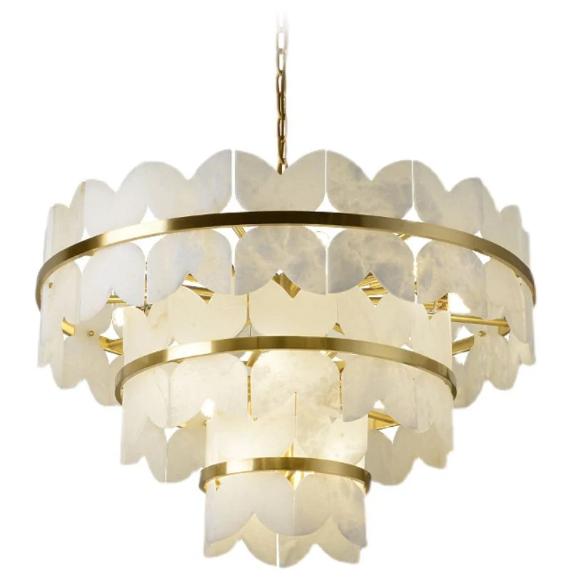 Alabaster Multi-Layer Butterfly Round Chandelier - Image 4