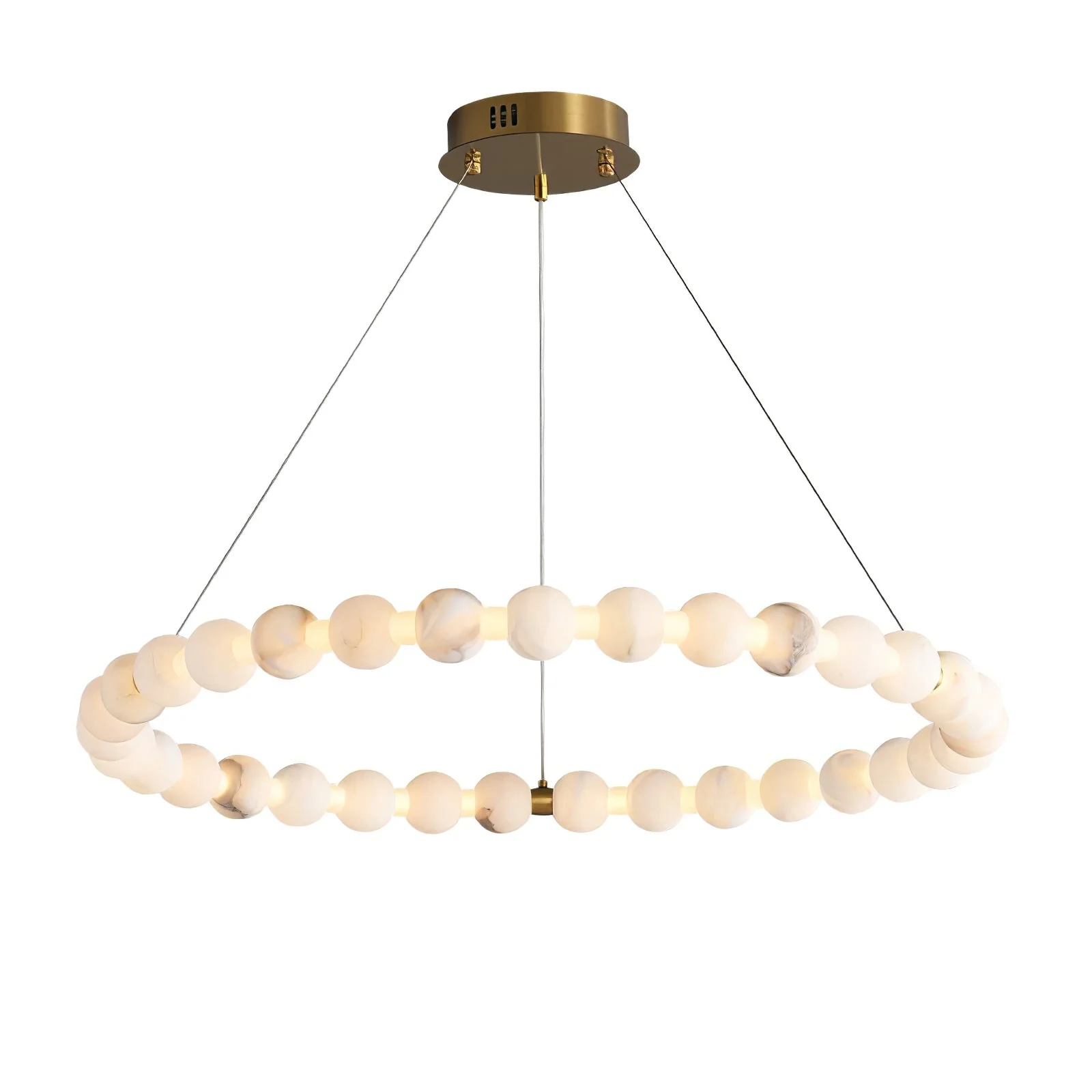Alabaster Orb Ring Chandelier - Image 8