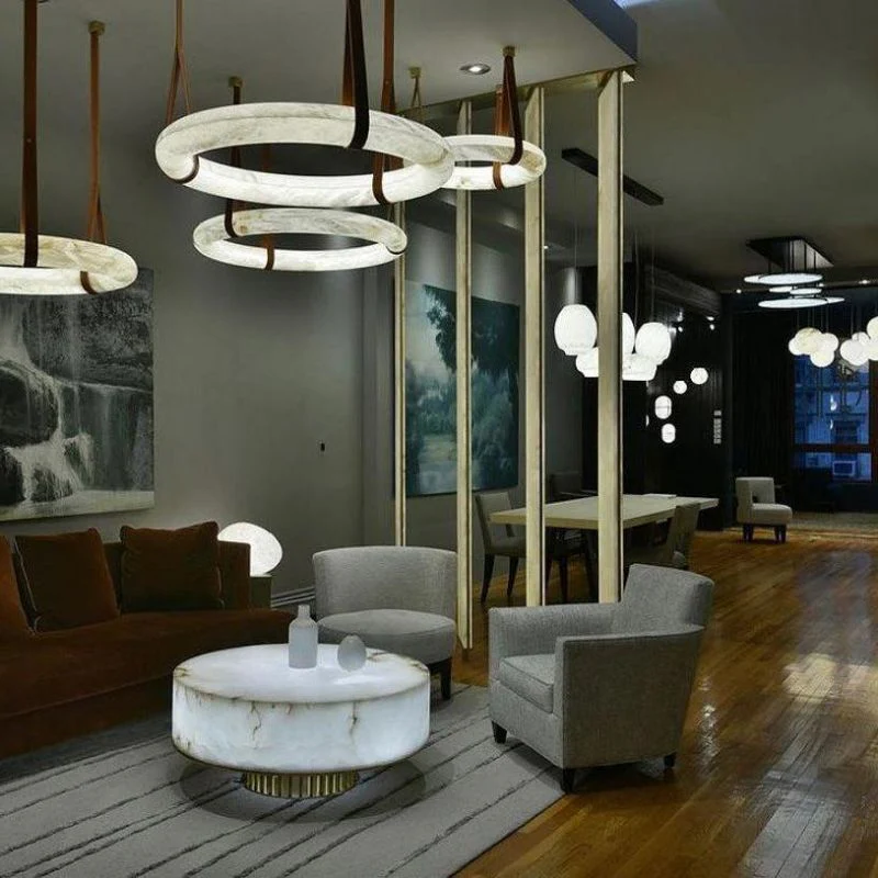 Glacera Alabaster Lorry Oslo Art Chandelier 8 Size - Image 17