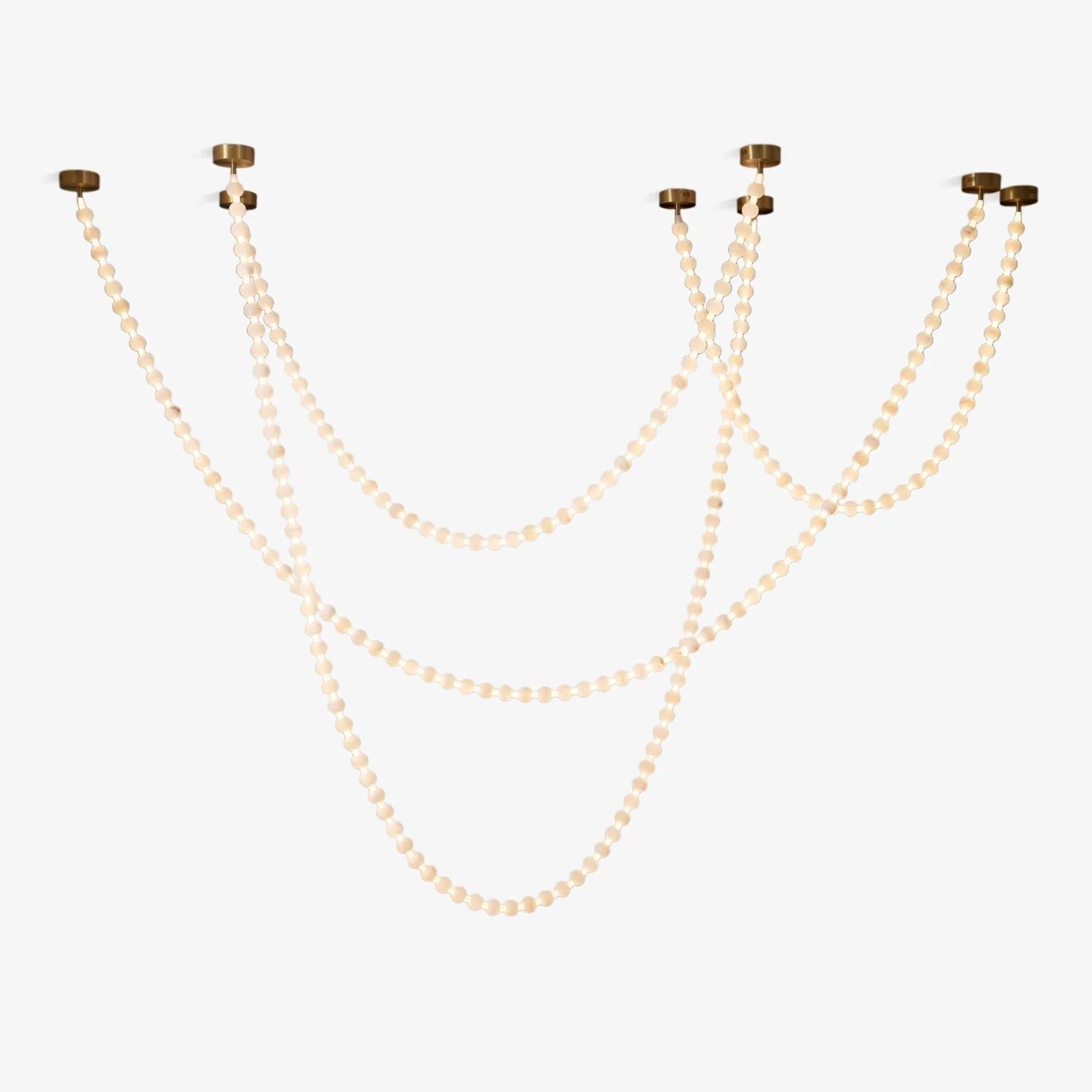 Alabaster Pearl Necklace Chandelier - Image 2