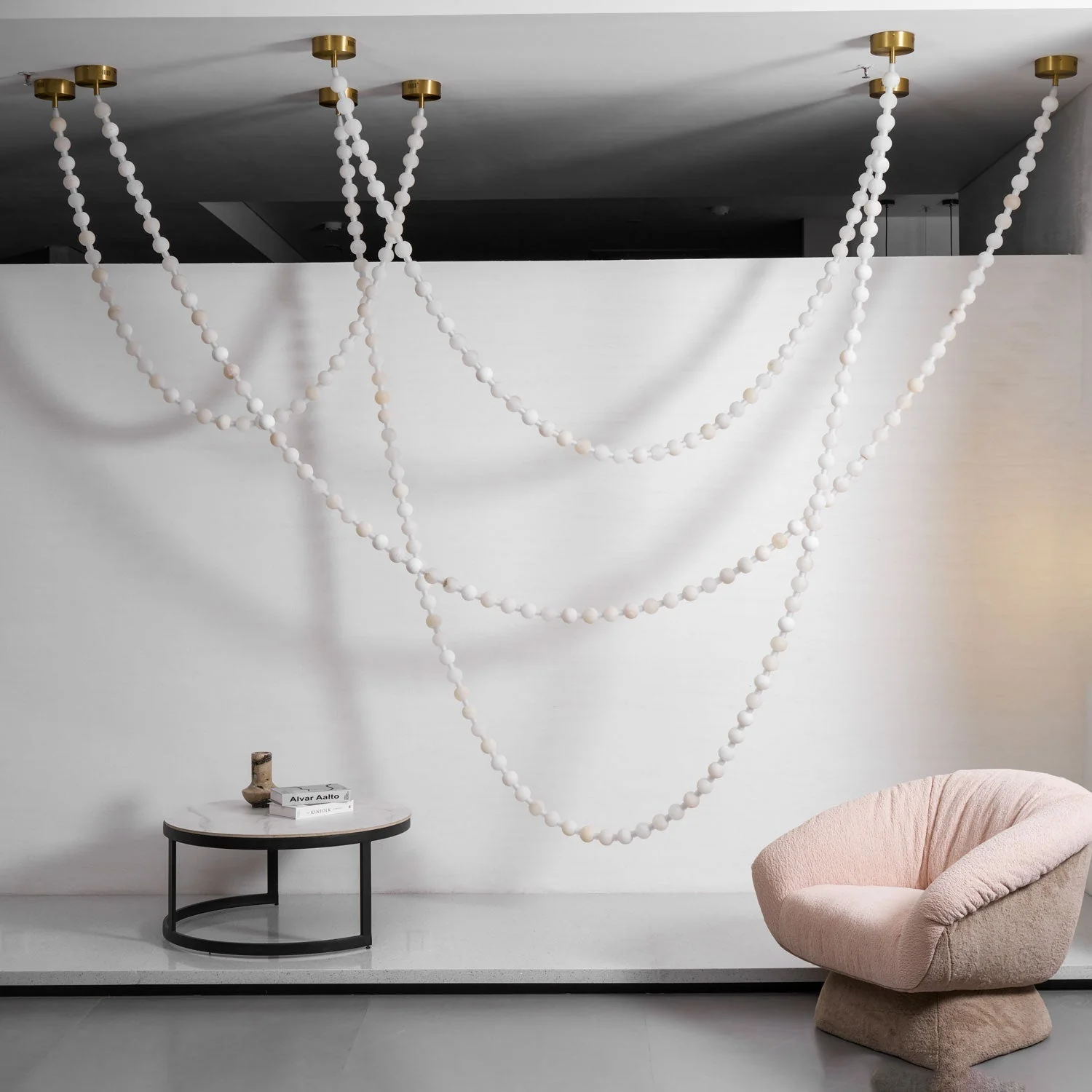 Alabaster Pearl Necklace Chandelier - Image 32