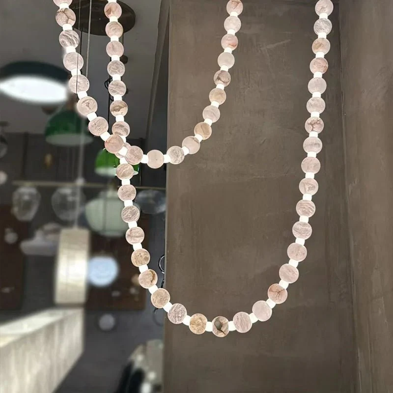 Alabaster Pearl Necklace Chandelier - Image 36