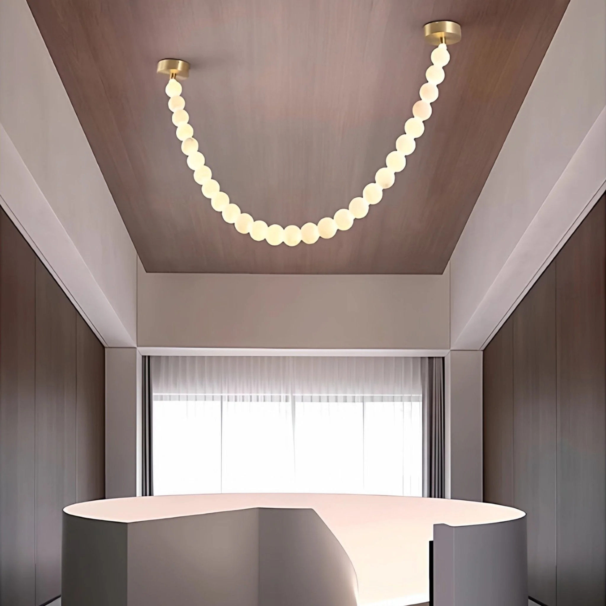 Alabaster Pearl Necklace Chandelier - Image 37