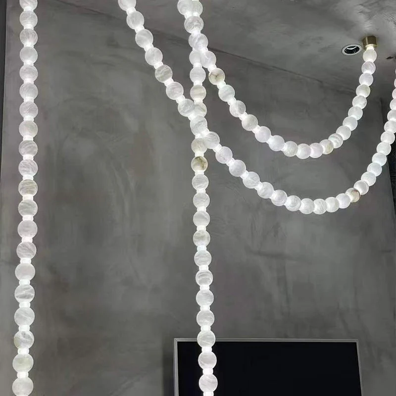 Alabaster Pearl Necklace Chandelier - Image 40