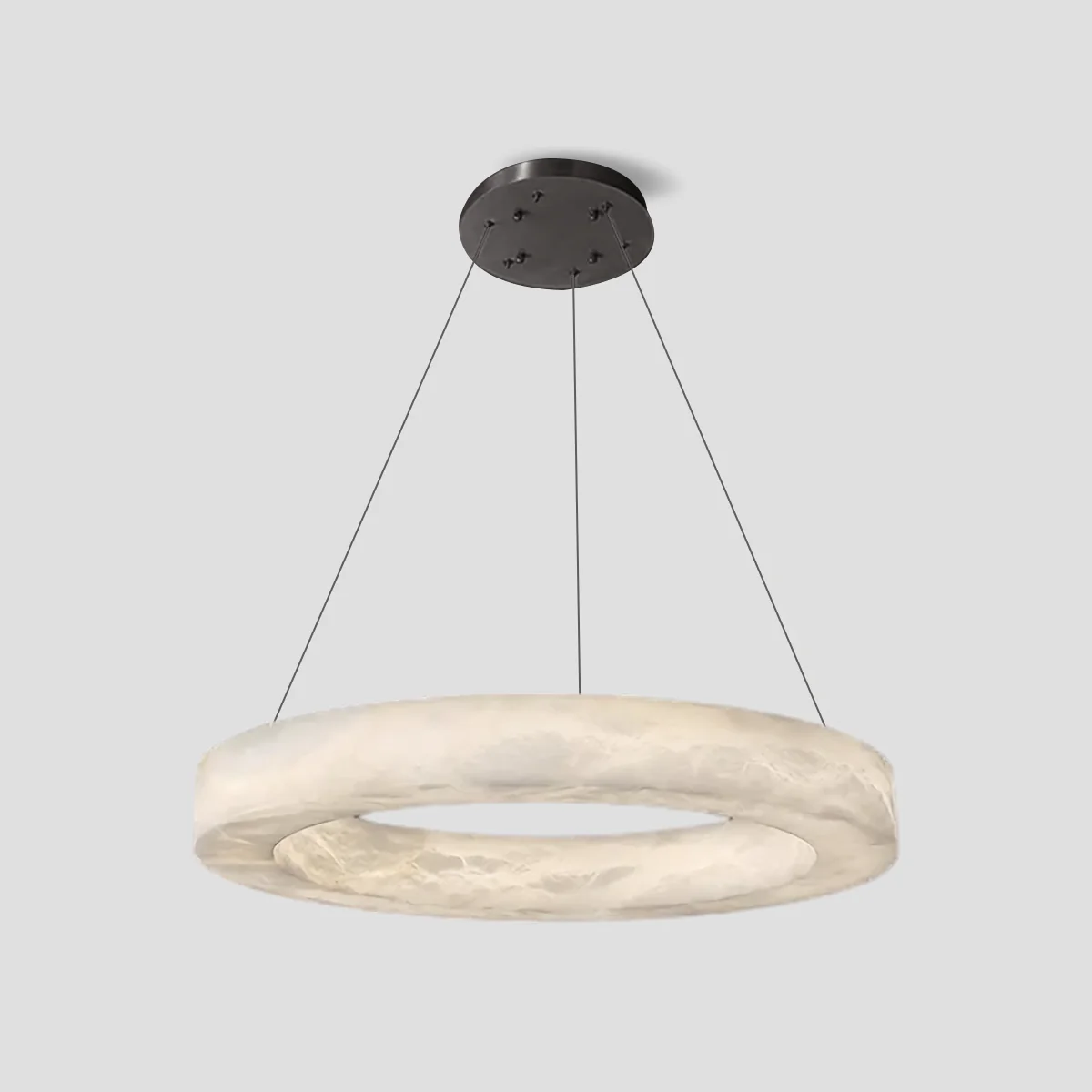 Glacera Alabaster Round Chandelier 19'' 27'' 36'' 60''D - Image 10