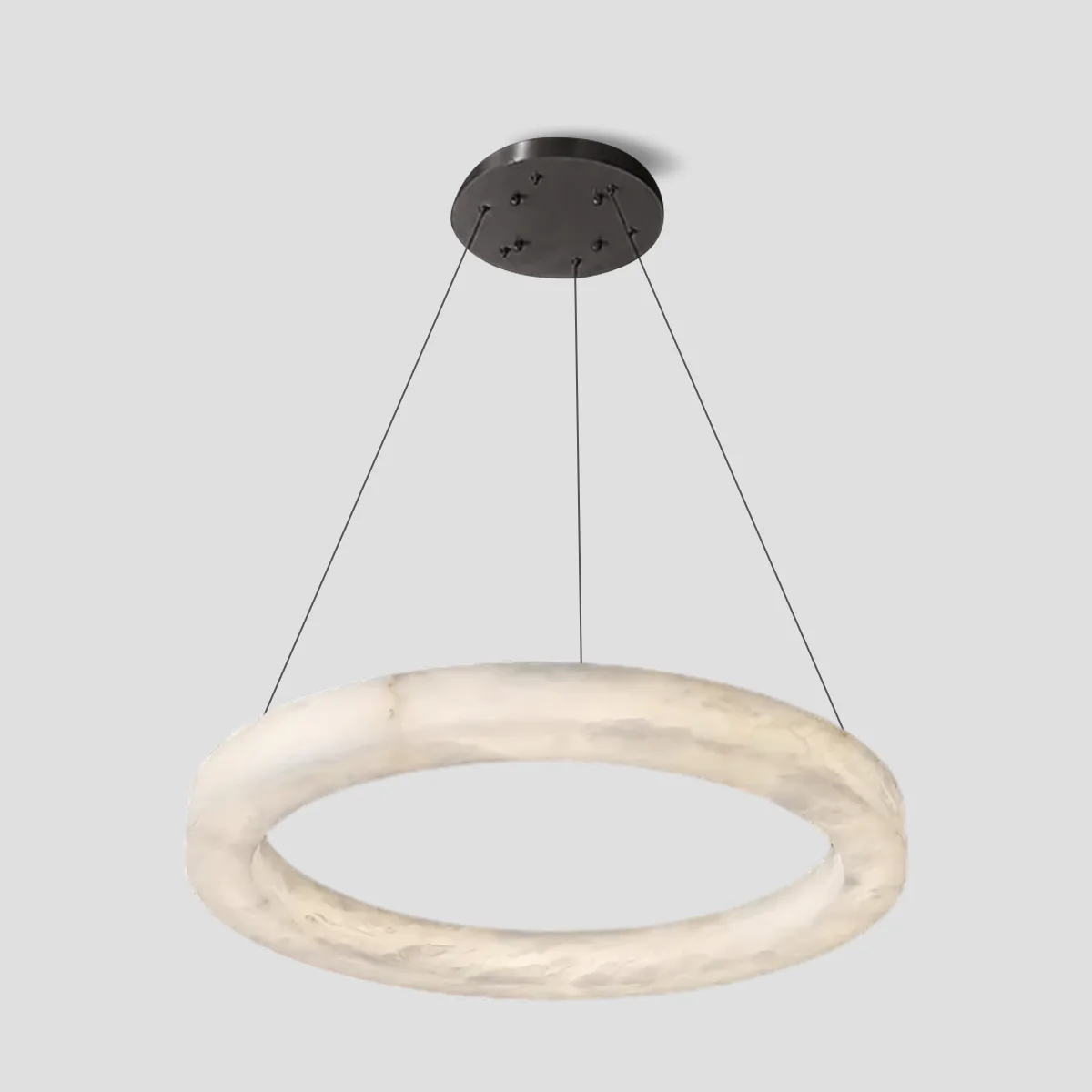 Glacera Alabaster Round Chandelier 19'' 27'' 36'' 60''D - Image 11