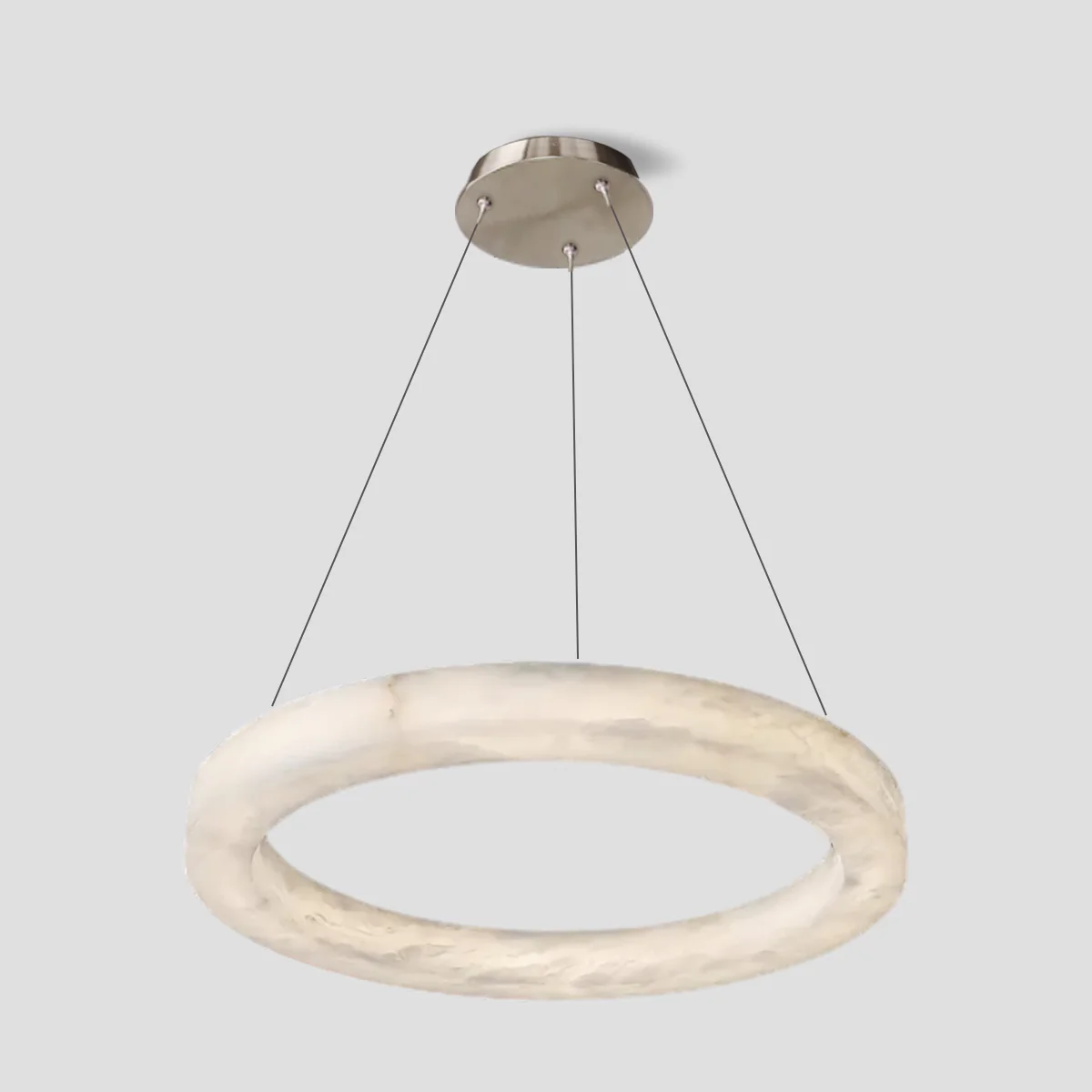 Glacera Alabaster Round Chandelier 19'' 27'' 36'' 60''D - Image 3