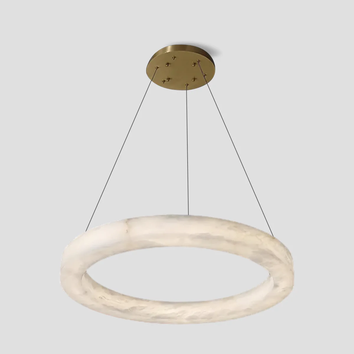 Glacera Alabaster Round Chandelier 19'' 27'' 36'' 60''D - Image 5