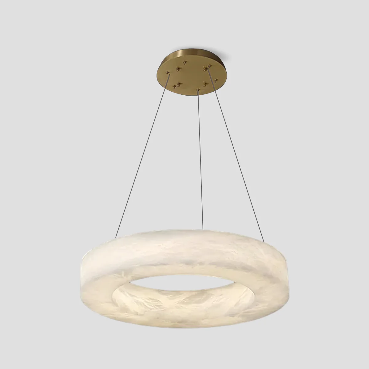 Glacera Alabaster Round Chandelier 19'' 27'' 36'' 60''D - Image 6