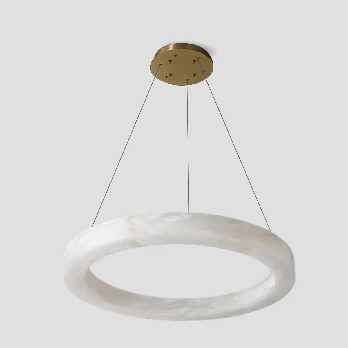 Glacera Alabaster Round Chandelier 19'' 27'' 36'' 60''D - Image 7