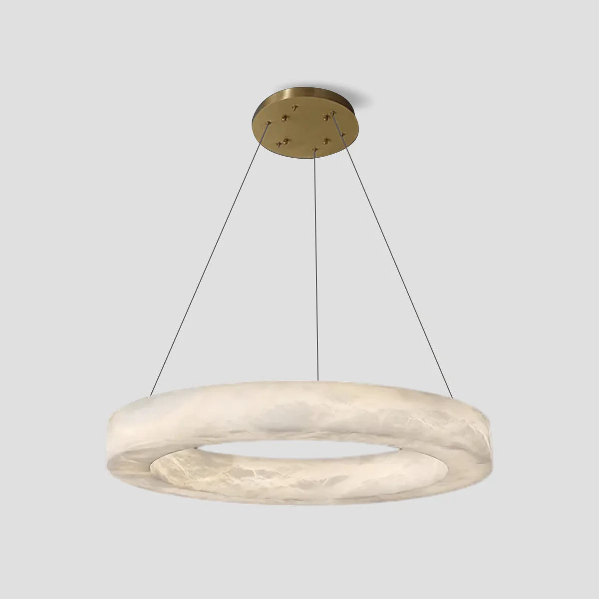 Glacera Alabaster Round Chandelier 19'' 27'' 36'' 60''D - Image 8