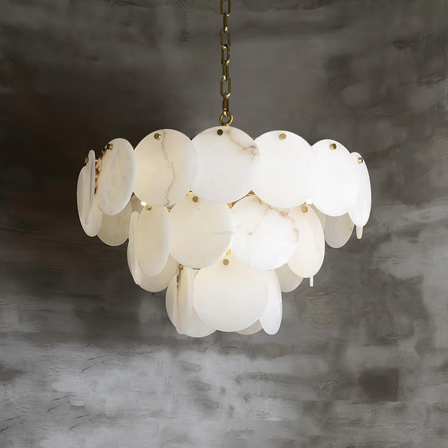 Alabaster Shell Brass Chandelier with 2/3/4/5/6 layer - Image 13