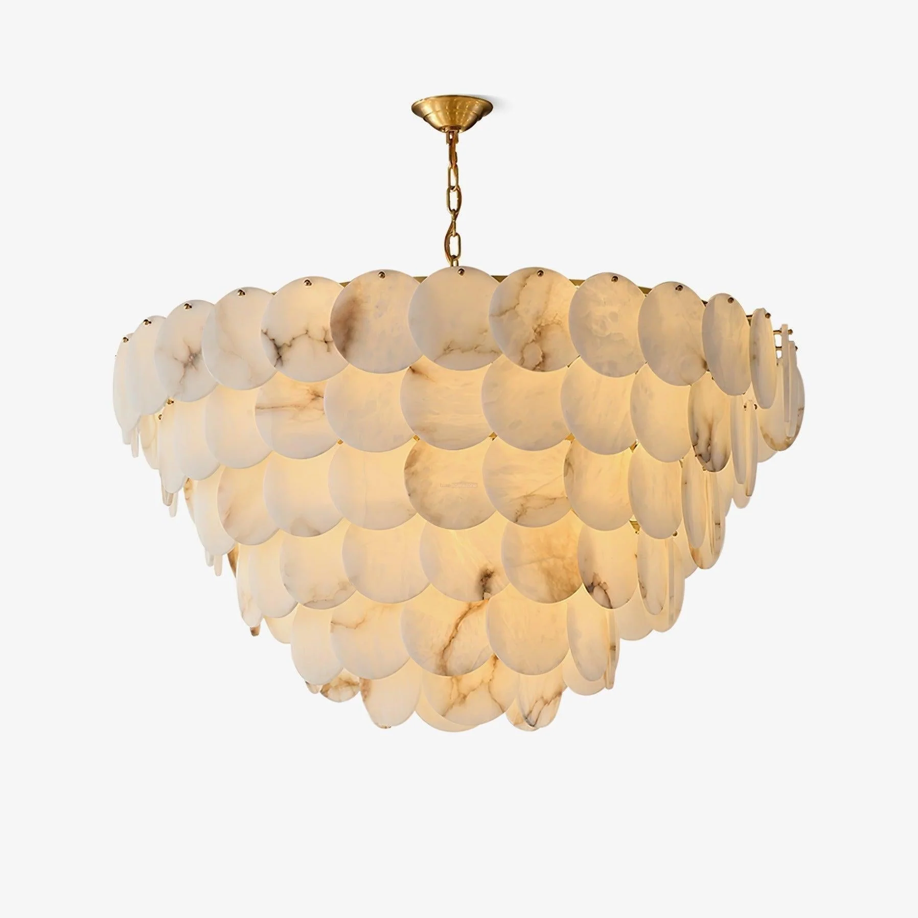 Alabaster Shell Brass Chandelier with 2/3/4/5/6 layer - Image 14