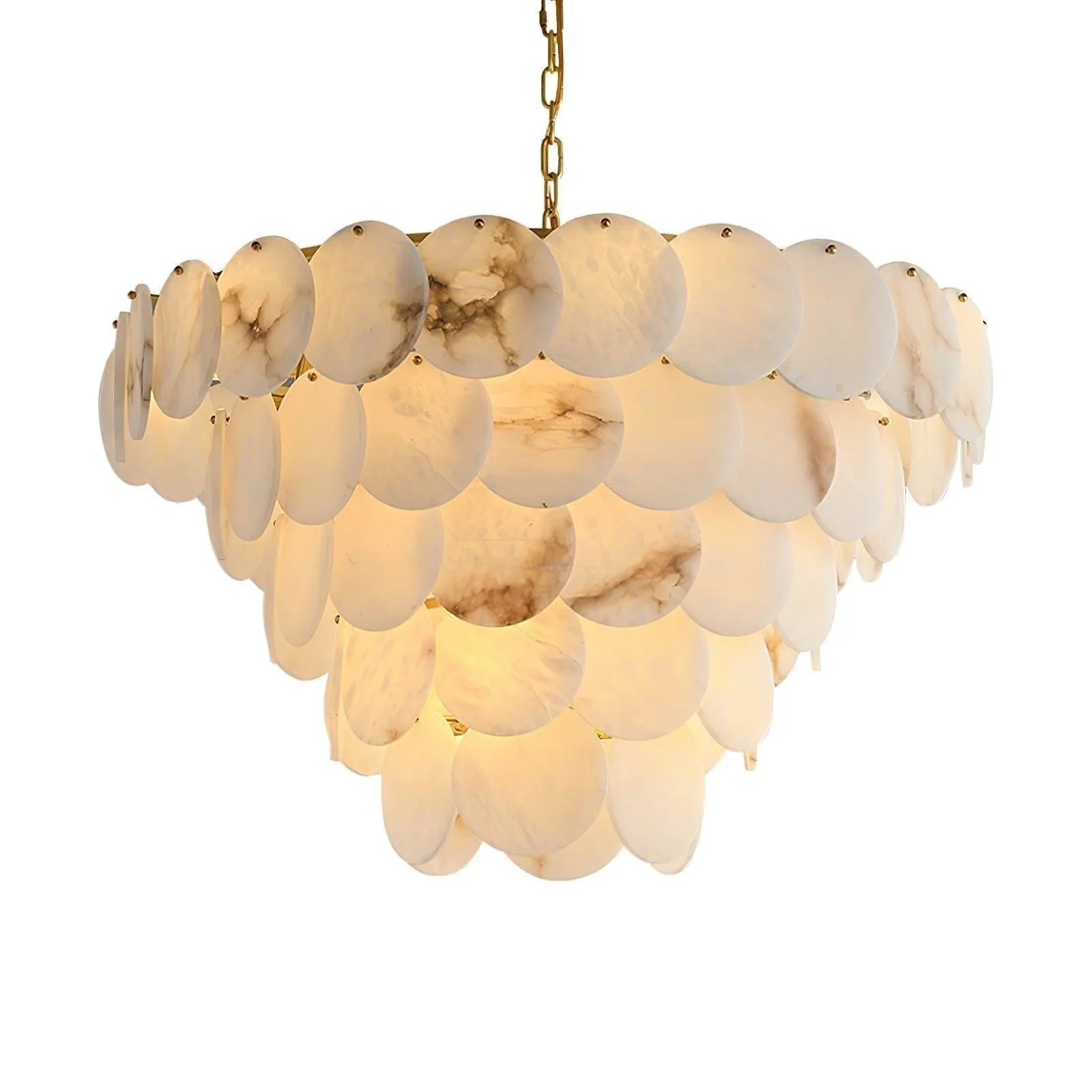 Alabaster Shell Brass Chandelier with 2/3/4/5/6 layer - Image 17