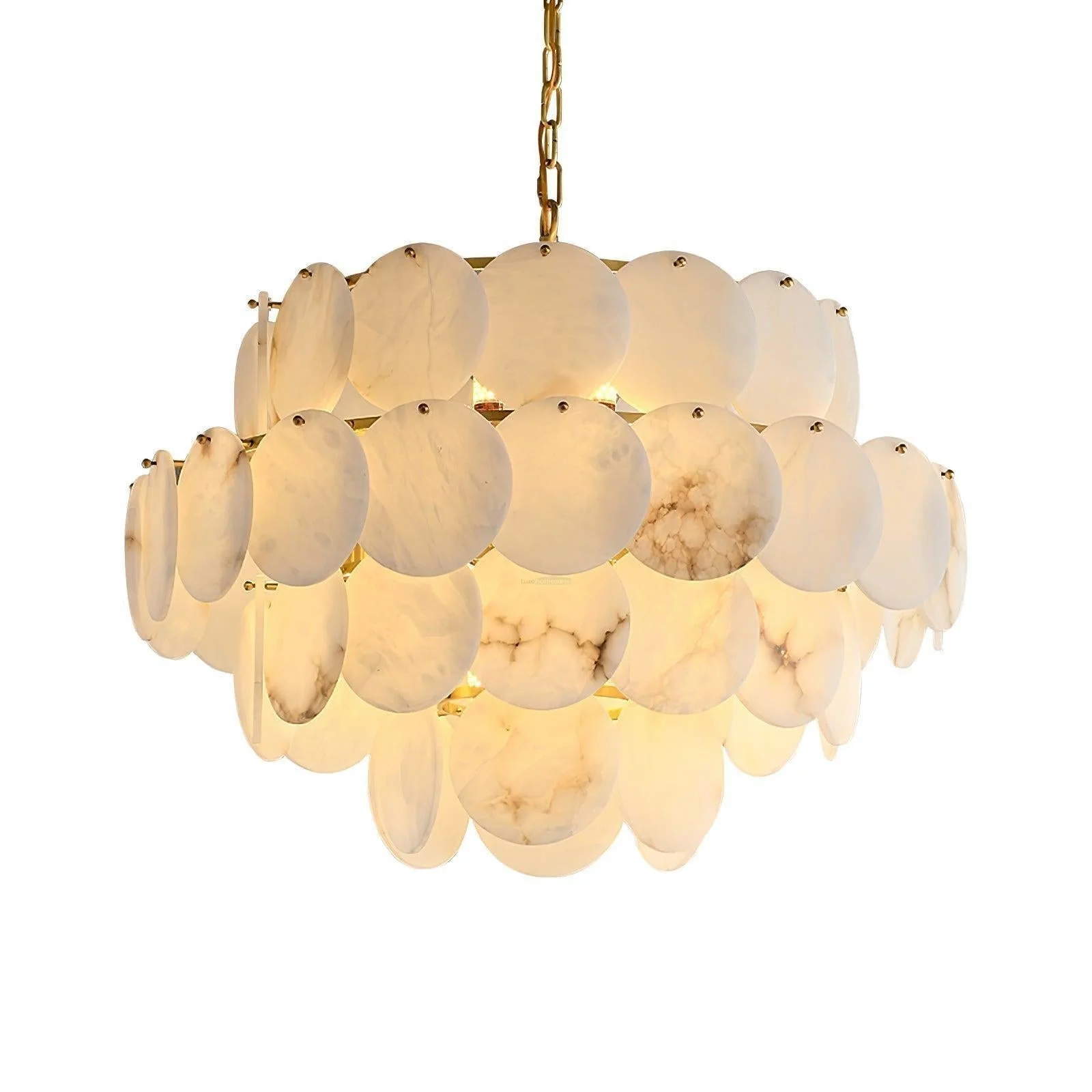 Alabaster Shell Brass Chandelier with 2/3/4/5/6 layer - Image 18