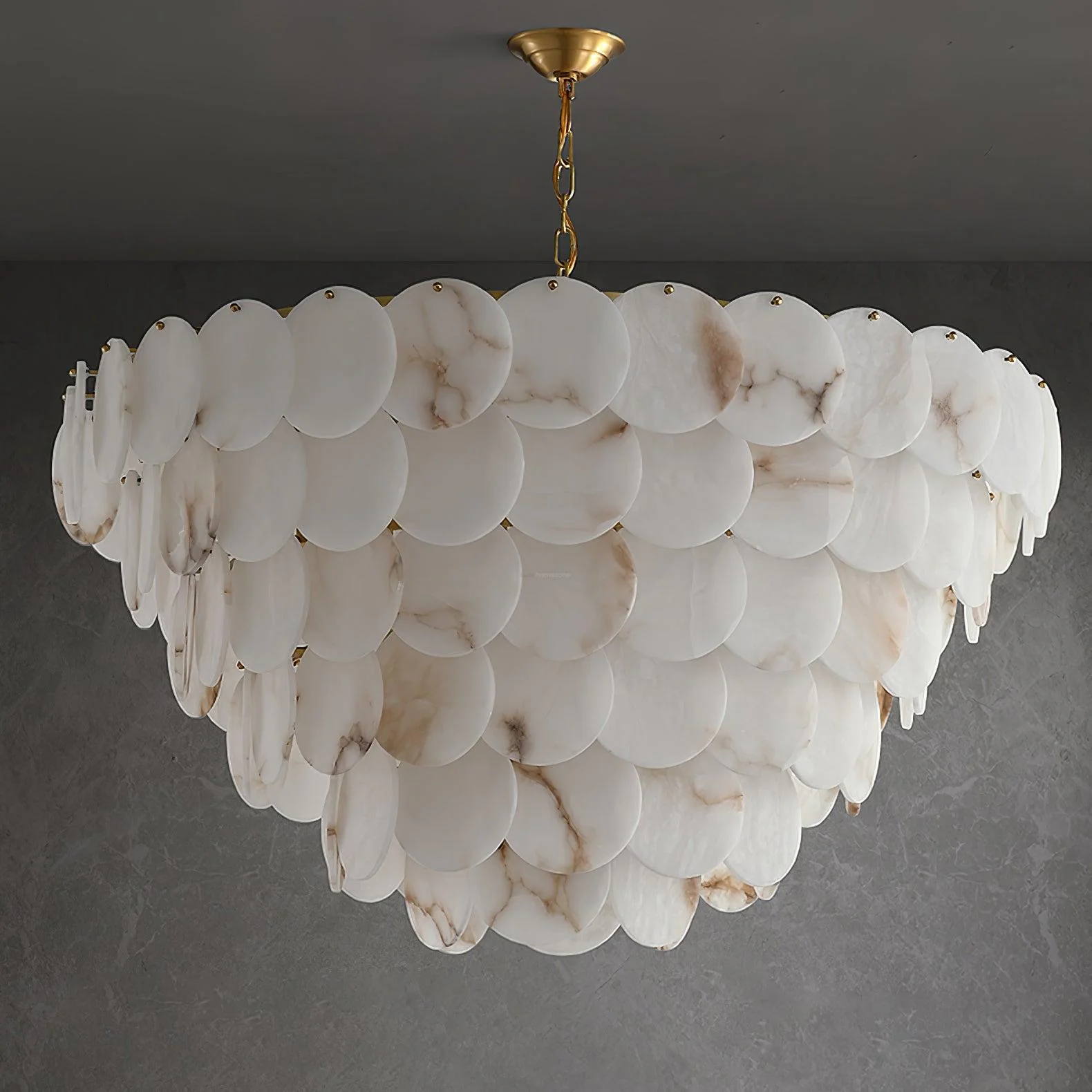 Alabaster Shell Brass Chandelier with 2/3/4/5/6 layer - Image 26