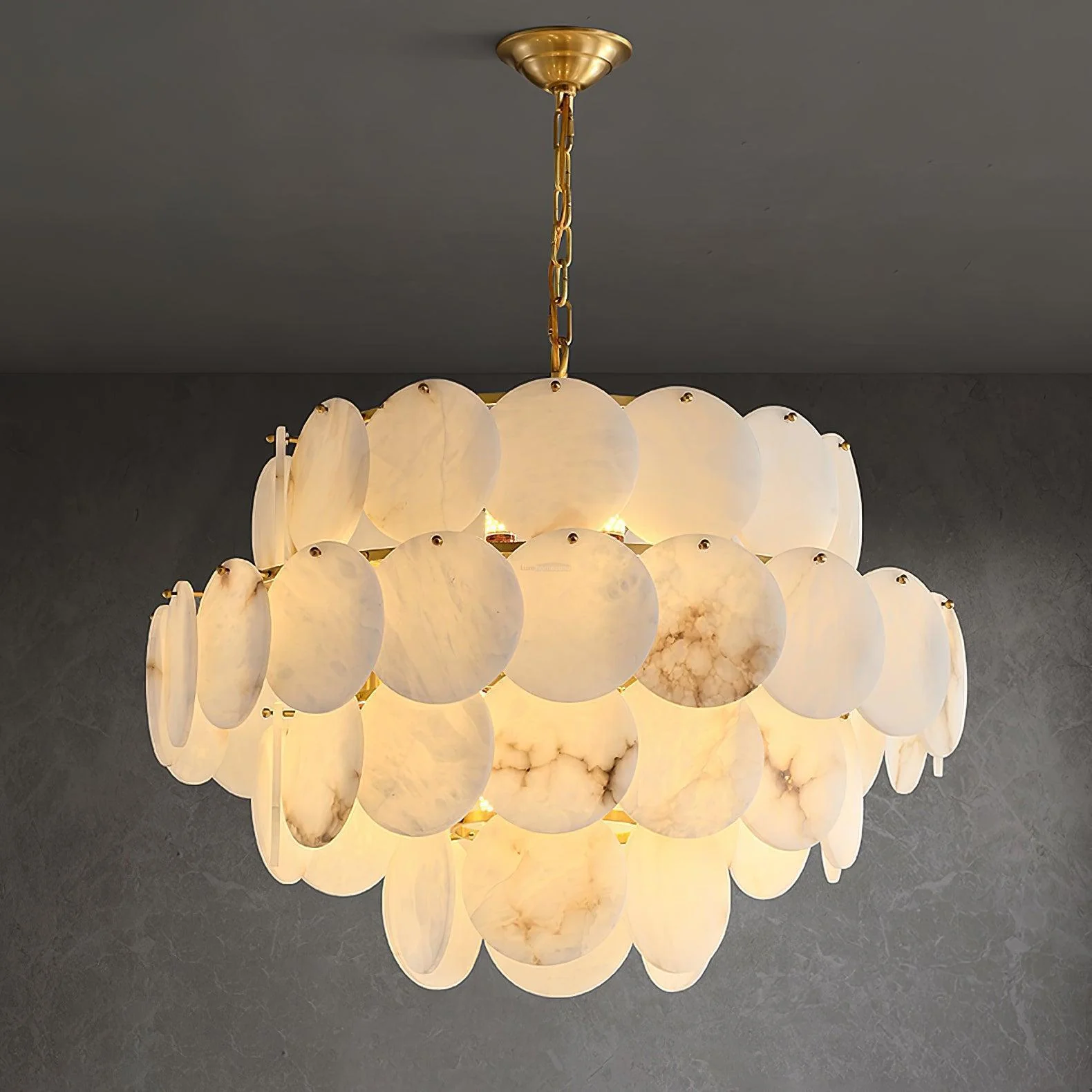 Alabaster Shell Brass Chandelier with 2/3/4/5/6 layer - Image 28