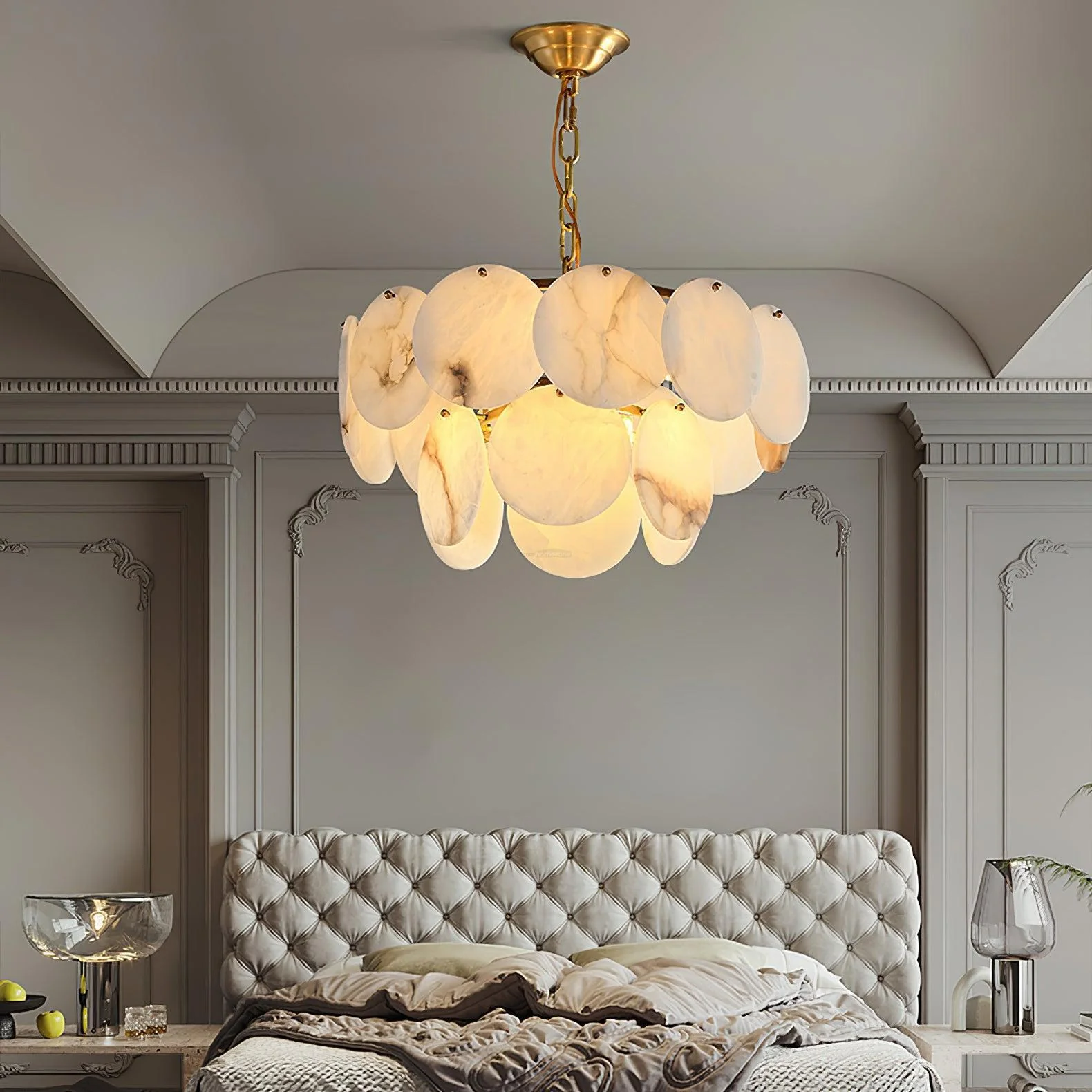 Alabaster Shell Brass Chandelier with 2/3/4/5/6 layer - Image 30