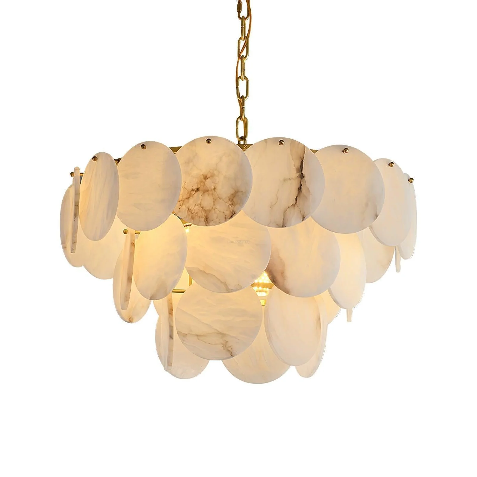 Alabaster Shell Brass Chandelier with 2/3/4/5/6 layer - Image 4