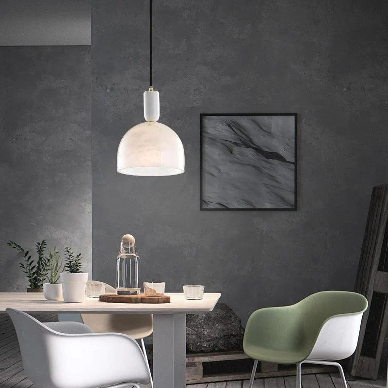 Alabaster Simple Bedside Pendant Light - Image 2
