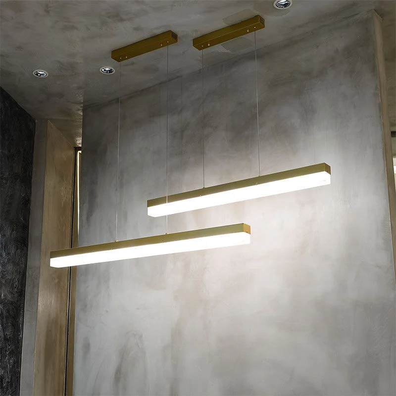 Alabaster Simple Kitchen Island Linear Chandelier - Image 3