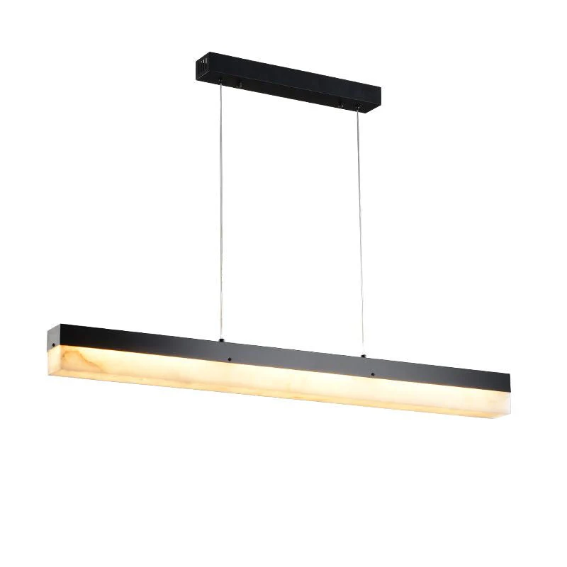 Alabaster Simple Kitchen Island Linear Chandelier - Image 5