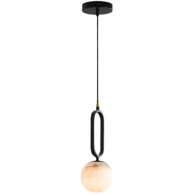 Alabaster Sphere Pendant Light 6"D - Image 5