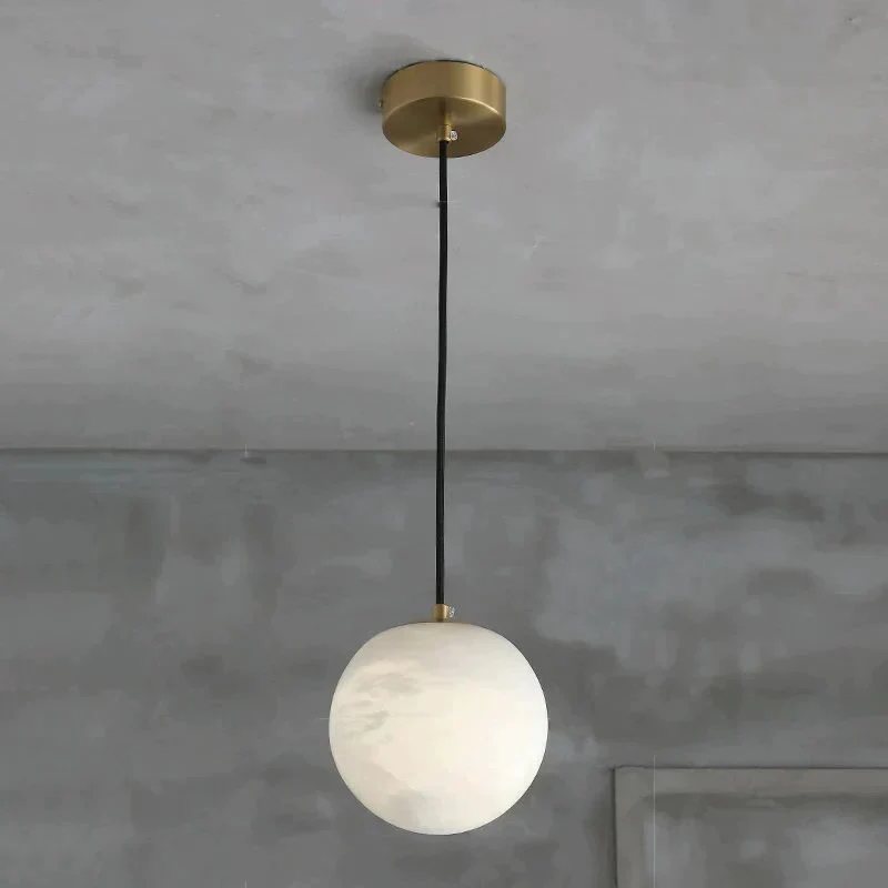 Alabaster Sphere Pendant Light, Modern Pendant Light - Image 2